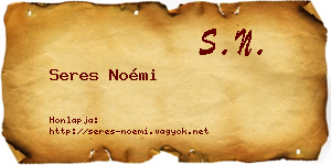 Seres Noémi névjegykártya